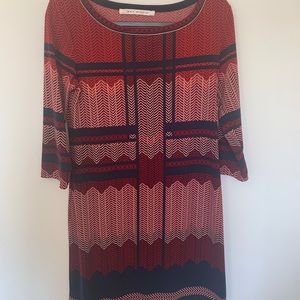 Max studio red patterned dress